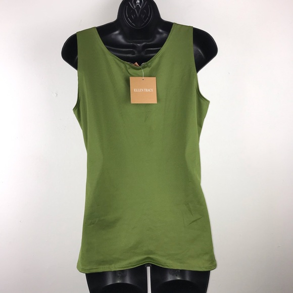 Ellen Tracy Green Sleeveless Blouse - Picture 4 of 4
